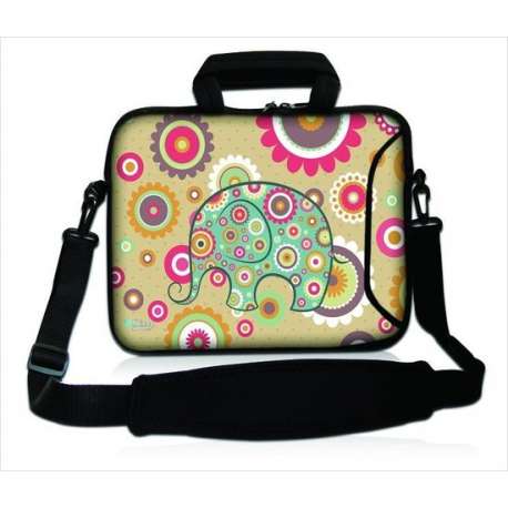 Sleevy 15,6 laptoptas artistiek olifanten design