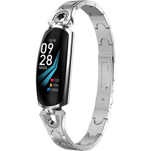DrPhone Ladies Deluxe® - Smartwatch Met Notificaties - Hartslagmeter & Stappenteller - Activity Tracker Voor Vrouwen - Zilver DrPhone Ladies Deluxe® - Smartwatch Met Notificaties - Hartslagmeter & Stappenteller - Activity Tracker Voor Vrouwen - Zilver