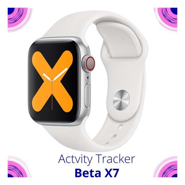 Stappenteller | Smartwatch |Activity Tracker | Waterdicht | Beta X7 Wit Stappenteller | Smartwatch |Activity Tracker | Waterdicht | Beta X7 Wit