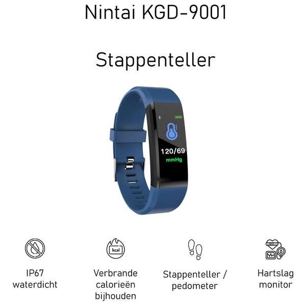 Activity Tracker |Stappenteller| Stappenteller Horloge | Waterdicht | Nintai KGD-9001 Activity Tracker |Stappenteller| Stappenteller Horloge | Waterdicht | Nintai KGD-9001