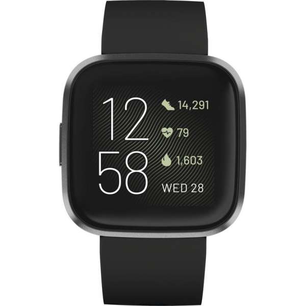 Fitbit Versa 2 - smartwatch - zwart Fitbit Versa 2 - smartwatch - zwart