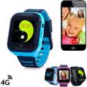 GPS horloge kind tracker VideoCall AQUA Wifi 4G videobellen Blauw [IP67 Waterdicht] incl. SIM-kaart