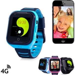 GPS horloge kind tracker VideoCall AQUA Wifi 4G videobellen Blauw [IP67 Waterdicht] incl. SIM-kaart