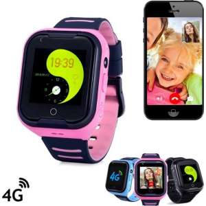 GPS horloge kind tracker VideoCall AQUA Wifi 4G videobellen Roze [IP67 Waterdicht] incl. SIM-kaart