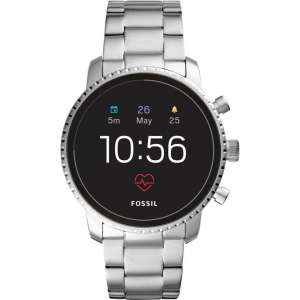 Fossil Q Explorist HR Smartwatch Roestvrijstaal GPS - Zilver