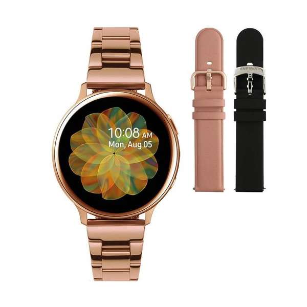 Samsung Galaxy Watch Active2 - Staal - Schakelband - 40mm - Special Edition - Rosegoud Samsung Galaxy Watch Active2 - Staal - Schakelband - 40mm - Special Edition - Rosegoud