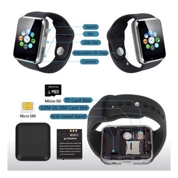 SmartWatch-Trends SWTa1 - Smartwatch - Zilver