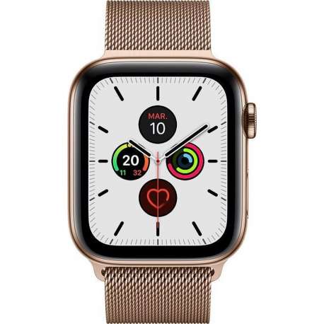 Apple Watch Series 5 GPS - Cellular - 44 mm - Milanese goud