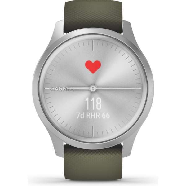 Garmin Vivomove Style - Smartwatch - 42 mm - Zilver/lichtgroen