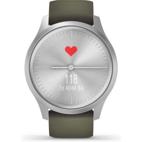 Garmin Vivomove Style - Smartwatch - 42 mm - Zilver/lichtgroen