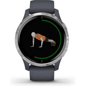 Garmin Venu - Smartwatch - 43 mm - Granietblauw/zilver