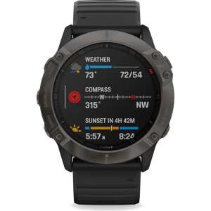Garmin fenix 6X Sapphire DLC - 51 mm - Zwart/grijs