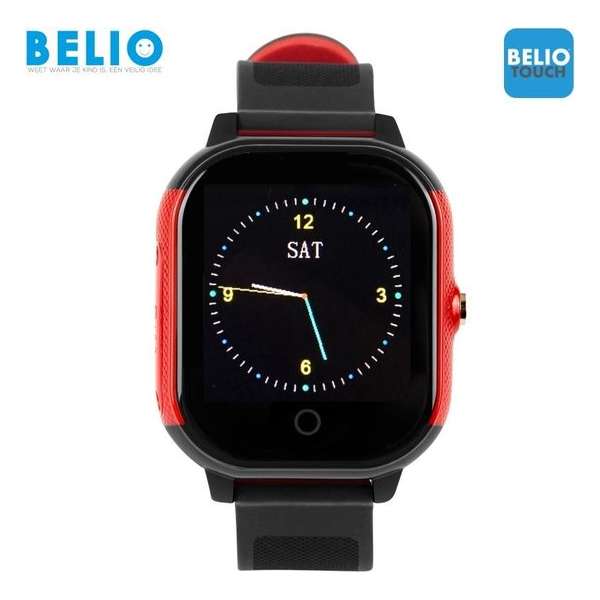 BELIO©TOUCH – GPS horloge kind – Zwart/Rood BELIO©TOUCH – GPS horloge kind – Zwart/Rood