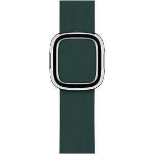 Apple Watch 40 mm modernes Leder Armband waldgrün - small