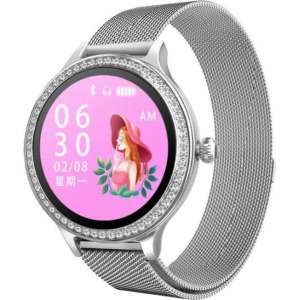 Belesy® - Smartwatch - Damesmodel - Zilver + Gratis zonnebril van Belesy