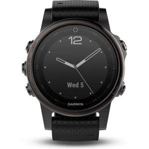 Garmin fenix 5S Sapphire black - GPS multisporthorloge met polshartslag meting - 42 mm - zwart