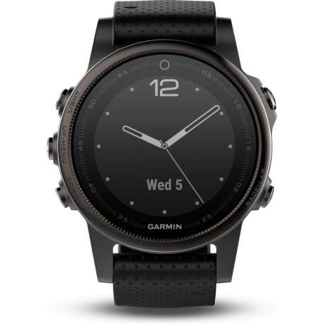 Garmin fenix 5S Sapphire black - GPS multisporthorloge met polshartslag meting - 42 mm - zwart