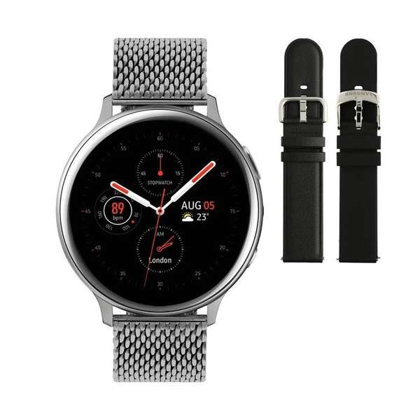 Samsung Galaxy Watch Active2 - Staal - Milanese Band - 44mm - Special Edition - Zilver Samsung Galaxy Watch Active2 - Staal - Milanese Band - 44mm - Special Edition - Zilver