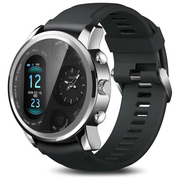 DrPhone BlazeX2 Pro T-Sport -  Slimme Sporthorloge met Smartwatch Functies Quartz Time - Smartwatch - Zilver