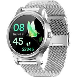 OPTIBLE® Papillon - Smartwatch - Heren - Dames - Zilver - Metaal