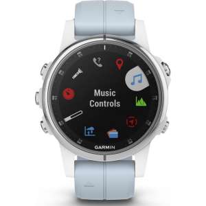 Garmin Fenix 5S Plus - GPS multisport smartwatch met polshartslagmeter - 42 mm - Wit/ Seafoam