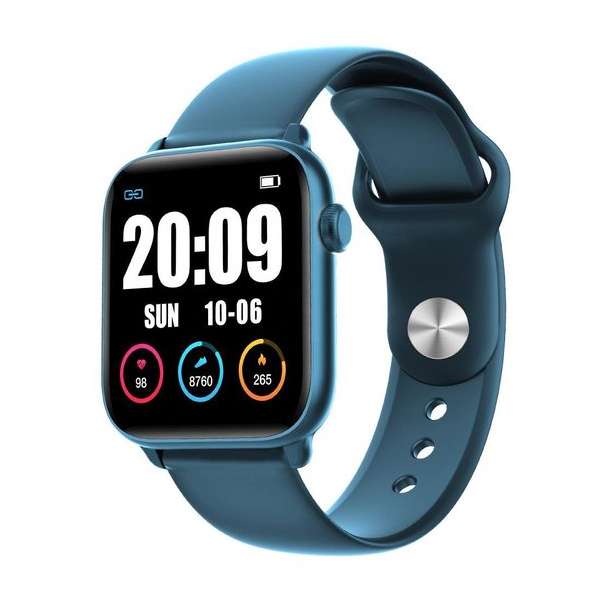 Belesy® Thermo Pro - Smartwatch - Horloge - 1.3 inch – Kleurenscherm - Full Touch - Lichaams thermometer - Petrol - Siliconen Belesy® Thermo Pro - Smartwatch - Horloge - 1.3 inch – Kleurenscherm - Full Touch - Lichaams thermometer - Petrol - Siliconen