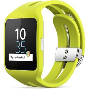 Sony SmartWatch 3 - Geel met siliconen band