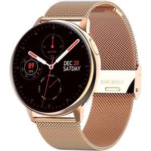 DrPhone DTX Retina Display - SmartWatch - Touch Screen IP68 Waterdicht - Hartslagmeter - Bloeddrukmeter - Metaal - Rose Goud