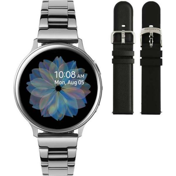 Samsung Galaxy Watch Active2 - Staal - Schakelband - 40mm - Special Edition - Zilver Samsung Galaxy Watch Active2 - Staal - Schakelband - 40mm - Special Edition - Zilver