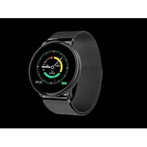 PowerLocus Smartwatch - Waterbestendig - 3 soorten polsbandjes - Roestvrijstaal, Siliconen en Leer