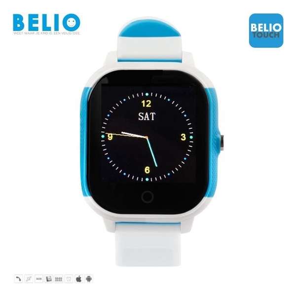 BELIO©TOUCH – GPS horloge kind – Wit/Blauw BELIO©TOUCH – GPS horloge kind – Wit/Blauw
