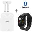 Denver Smartwatch Combideal: SW-161 Black + TWQ-40 Truly wireless Bluetooth earbuds