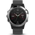 Fenix 5 Zwart/Zilver met zwarte band