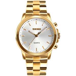 Skmei Quartz 1324 - Hybride Smartwatch - Goud/kwarts