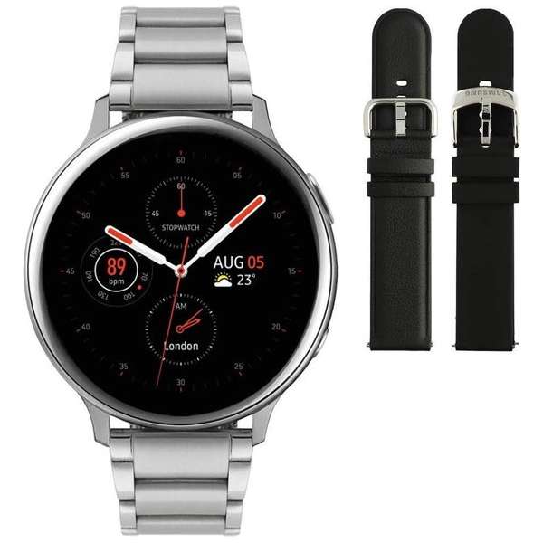 Samsung Galaxy Watch Active2 - Staal - Schakelband - 44mm - Special Edition - Zilver Samsung Galaxy Watch Active2 - Staal - Schakelband - 44mm - Special Edition - Zilver