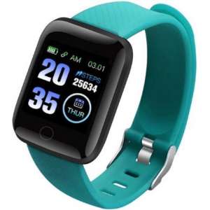Belesy® - Smartwatch - Aqua blauw - Gratis extra zwarte polsband