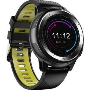 DrPhone - PureSport3 - Smartwatch + Sporthorloge - Stappenteller - Hartslagmonitor - Sportmodus - Steel Black / Neon Green