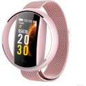 SmartWatch-Trends E99 - Smartwatch - Roze Milanees Bandje
