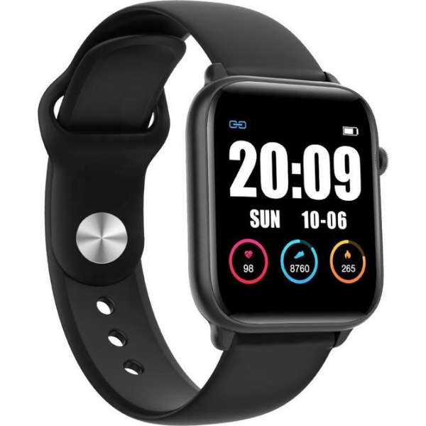 Belesy® Thermo Pro - Smartwatch - Horloge - 1.3 inch – Kleurenscherm - Full Touch - Lichaams thermometer - Zwart - Siliconen Belesy® Thermo Pro - Smartwatch - Horloge - 1.3 inch – Kleurenscherm - Full Touch - Lichaams thermometer - Zwart - Siliconen