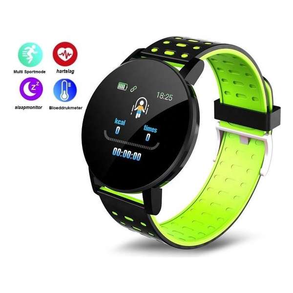 Belesy® Fresh – Smartwatch – Zwart/Groen Belesy® Fresh – Smartwatch – Zwart/Groen