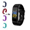 Belesy - Smartwatch - Zwart - Met 4 extra polsbandjes