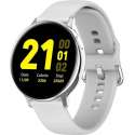 DrPhone DTX Retina Display - SmartWatch - Touch Screen IP68 Waterdicht - Hartslagmeter - Bloeddrukmeter - Siliconen - Zilver