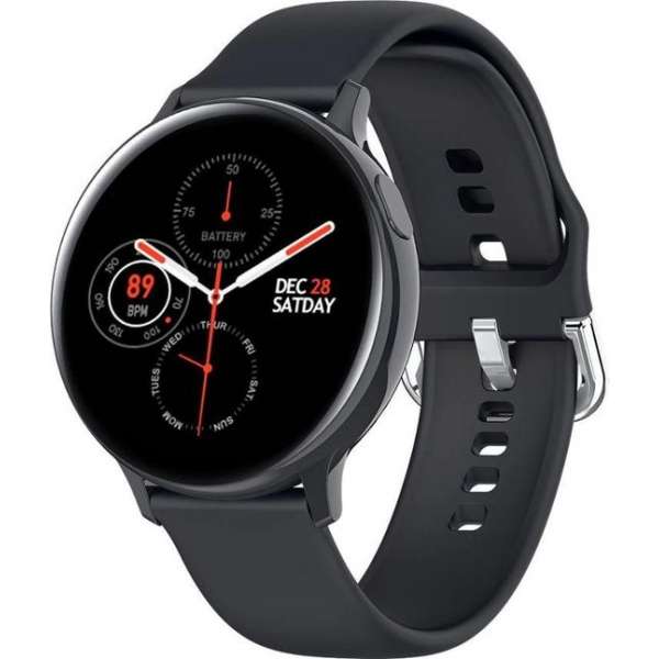 DrPhone DTX Retina Display - SmartWatch - Touch Screen IP68 Waterdicht - Hartslagmeter - Bloeddrukmeter - Siliconen - Zwart