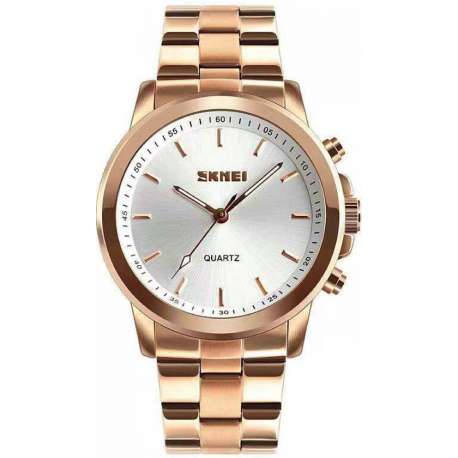 Skmei Quartz 1324 - Hybride Smartwatch - Roségoud/kwarts