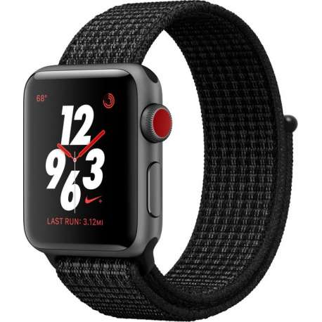 Apple Watch Series 3 Nike+ - Smartwatch - Zwart - 38mm