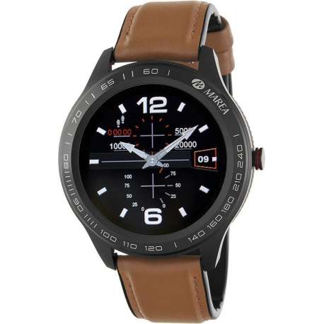 Marea smartwatch met bruine rubberen band B60001/5