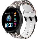Belesy® BQSiZw1 - Panterprint - Smartwatch - Zwart
