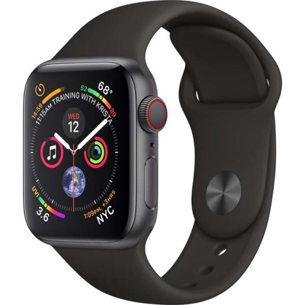 Apple Watch Series 4 GPS Cell 40mm Grey Alu Black Band