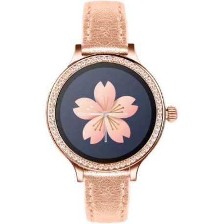Belesy® - Stijlvolle smartwatch -Goudkleur - Gratis zonnebril van Belesy cadeau.