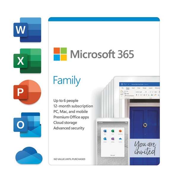 Microsoft 365 Family - Engels - 1 jaar abonnement Microsoft 365 Family - Engels - 1 jaar abonnement